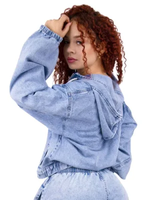 Casaca manga murciélago – Denim